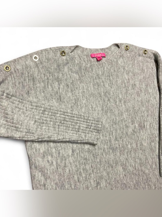 Lilly Pulitzer Sweaters - Lilly Pulitzer Womens Medium Arna Pullover Sweater Seaside Grey Relaxed Fit